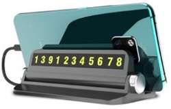 Car temporary parking phone number stand