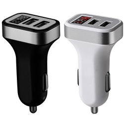 Car USB Charger with Voltmeter